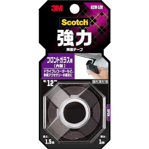 ３Ｍスコッチ　強力両面テープ　フロントガラス用　KCW-12R　460-0736