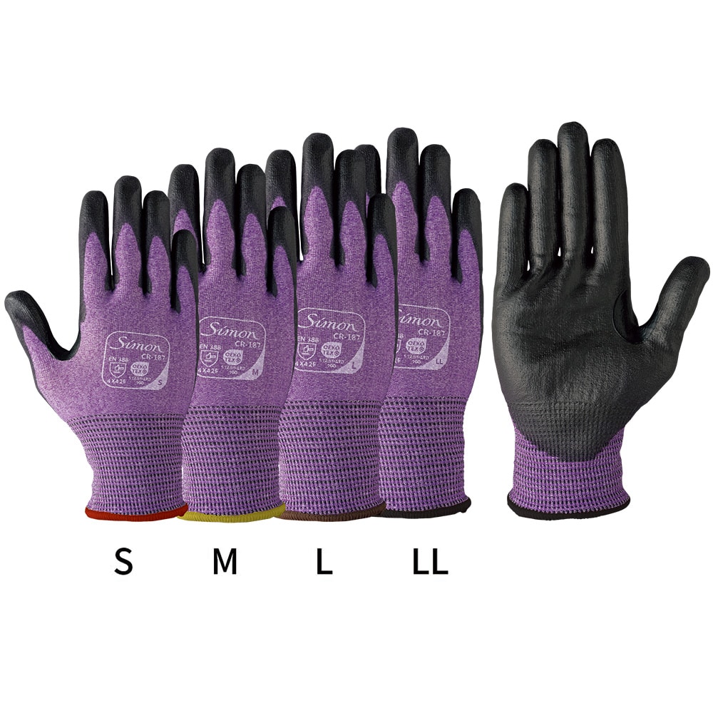 クラフトメイト｜作業用手袋 CR-187 5双セット 各サイズ Sサイズ