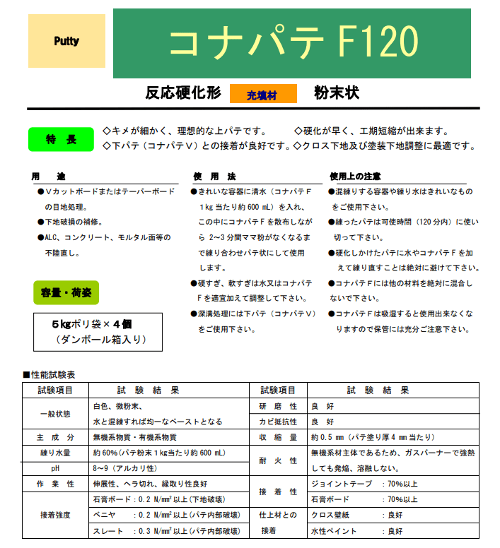 コナパテF 120 5kg×4袋