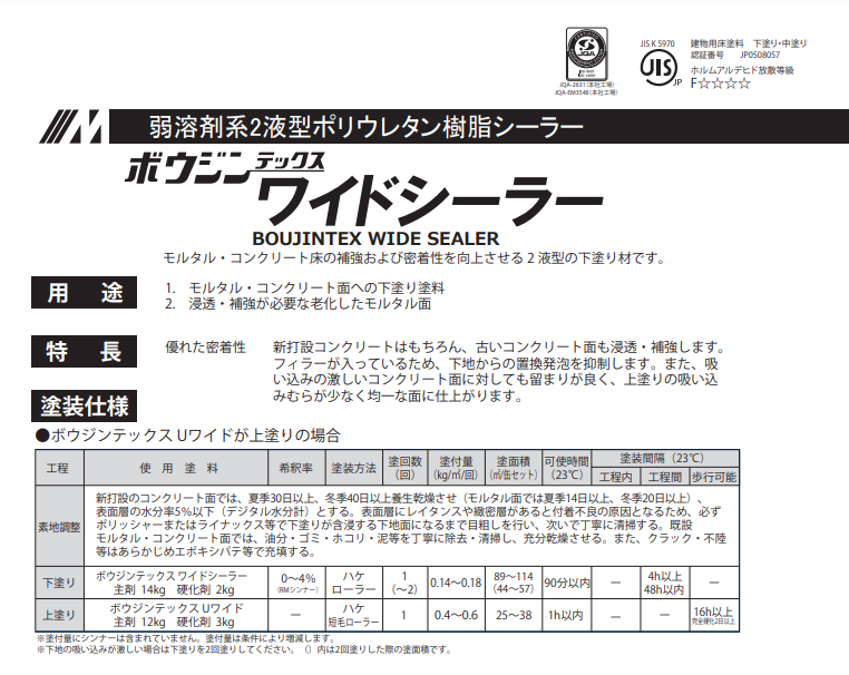 ボウジンテックス ワイドシーラー 16kg