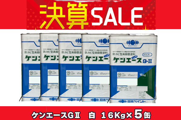 【5缶まとめ買い決算セール！】 ケンエースGⅡ 白 16Kg×5缶