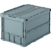 344-9301　オリコン　薄型折りたたみコンテナ　５０Ｌ　ロックフタ付　TR-C50B（GY）