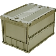 259-4771　オリコン　薄型折りたたみコンテナ　５０Ｌ　ロックフタ付　TR-C50B-OD