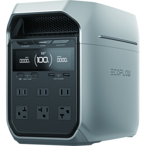 ＥｃｏＦｌｏｗ　ポータブル電源　ＤＥＬＴＡ　３　Ｐｌｕｓ　EFDELTA3P-JP-CBOX　686-9481