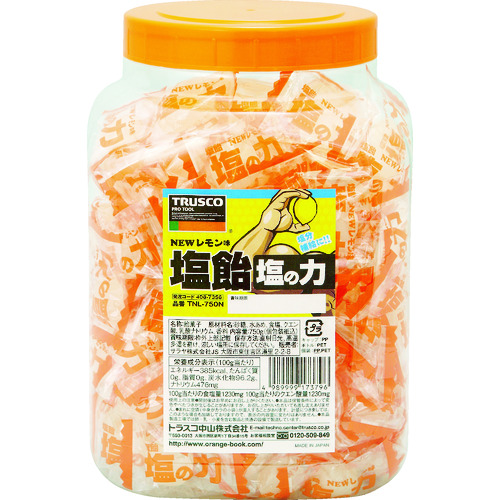 ＴＲＵＳＣＯ　塩飴　塩の力　７５０ｇ　レモン味　ボトルタイプ