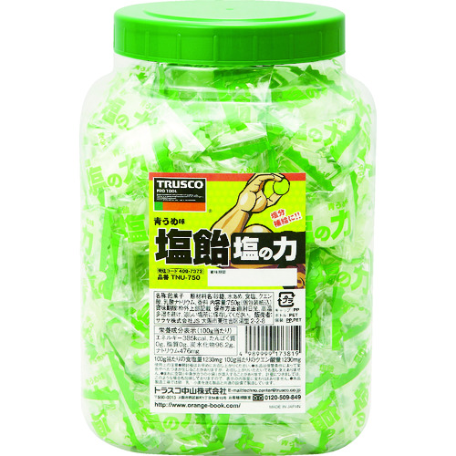 ＴＲＵＳＣＯ　塩飴　塩の力　７５０ｇ　青梅味　ボトルタイプ